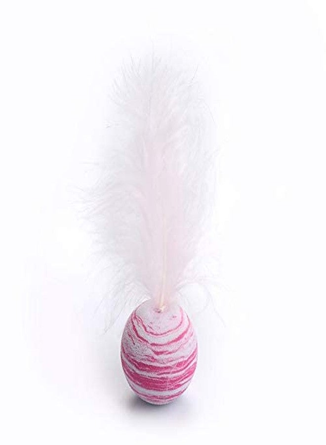 KUTKUTCat Toys Interactive Kitten | Training Balls Bite Resistant Cat Toys Interactive | Cat Toy Ball Scratch | Ball Cat Lattu Toy (Pink) - Image 3